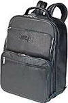 black Napa leather computer backpack